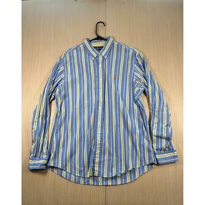 Ralph Lauren Shirt Mens XL Multicolor Striped Pony Logo Custom Fit Button Down‎
